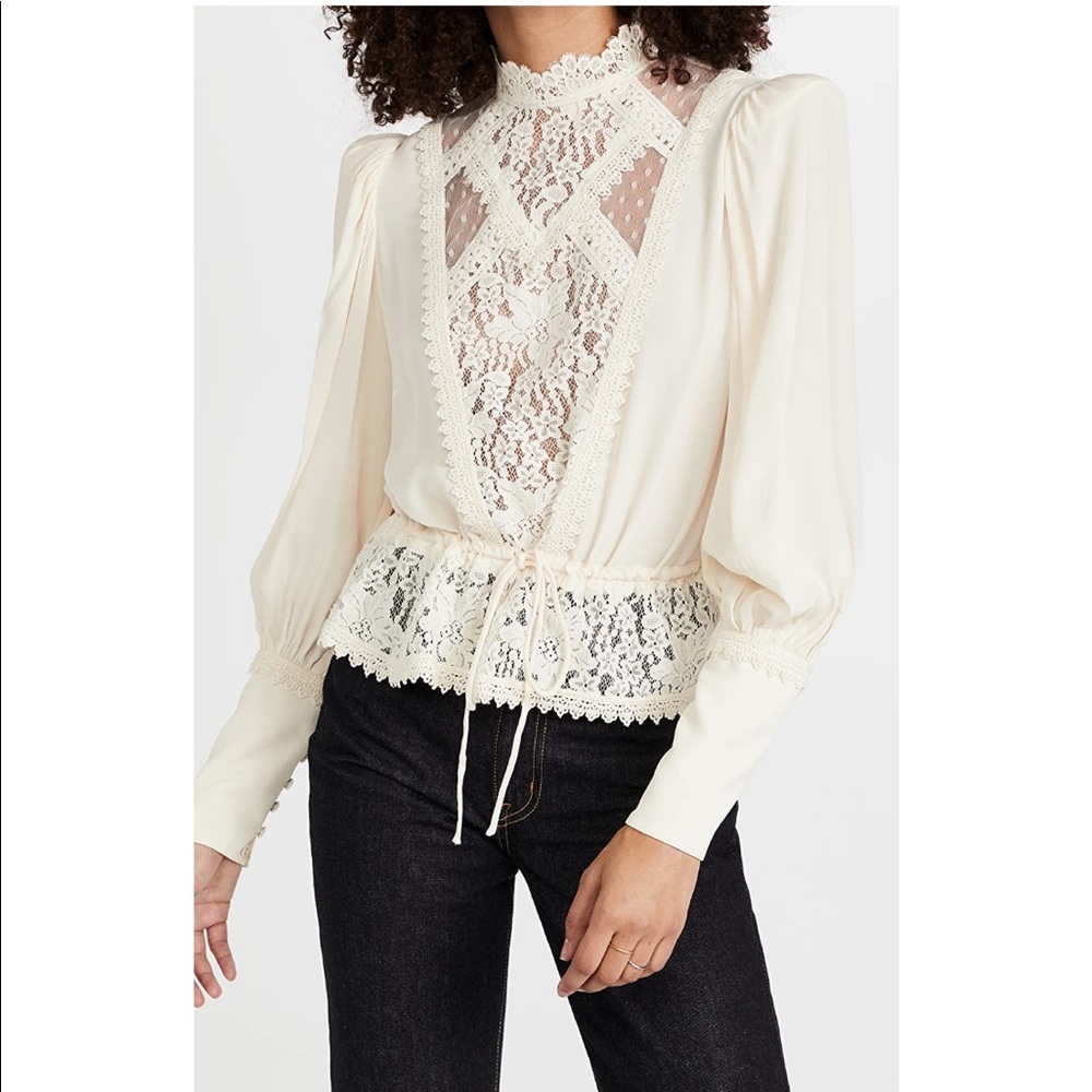 byTiMo Elegant Lace Vintage Blouse- Size Small